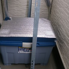 バルコニーにも雨水タンク設置