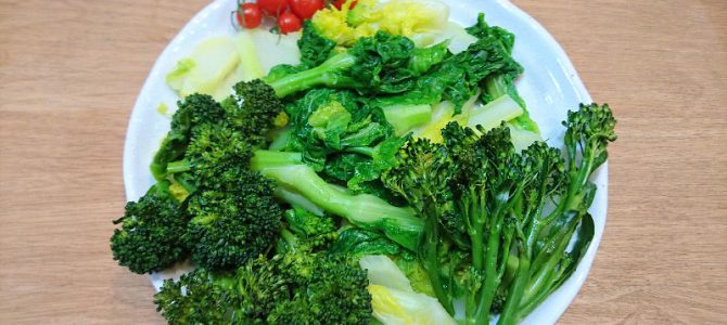 白菜のとう立ち菜収穫