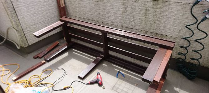 バルコニー循環型水耕栽培装置の移設 バルコニー循環型水耕栽培装置の移設